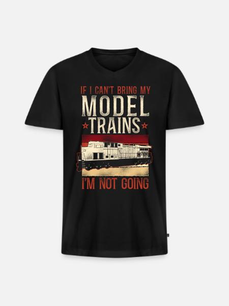 Freight Diesel Train Driver - Men's Premium Organic T-shirt with V-neck - black