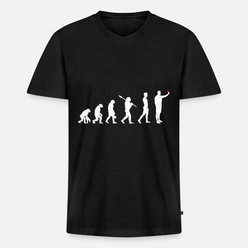 Schiedsrichter Evolution - Männer Premium Bio T-Shirt mit V-Ausschnitt - Schwarz