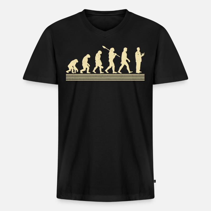 Apotheker-evolution - Männer Premium Bio T-Shirt mit V-Ausschnitt - Schwarz