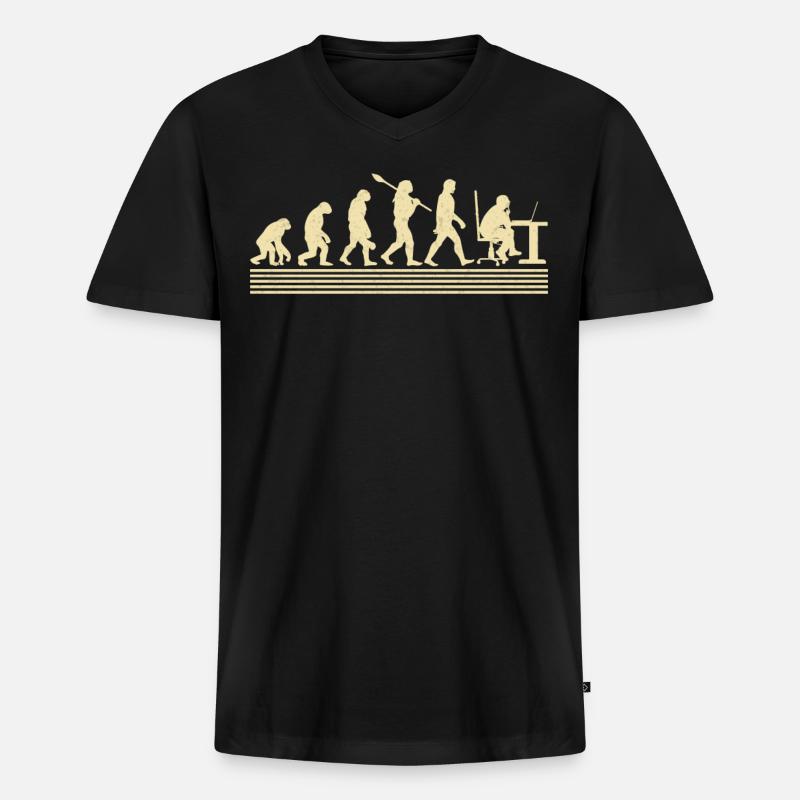 Development of web developers - Men's Premium Organic T-shirt with V-neck - black