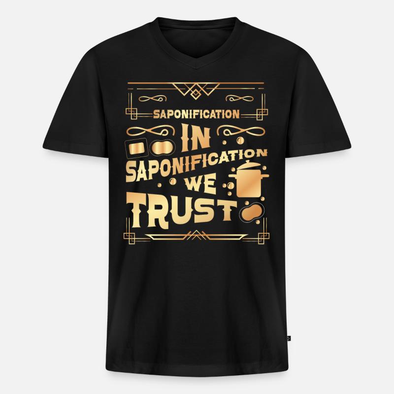 Soap Making Crafting - Männer Premium Bio T-Shirt mit V-Ausschnitt - Schwarz