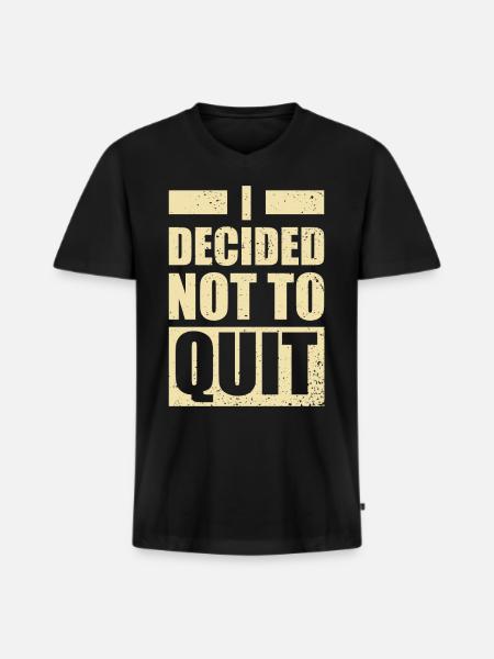 Fitness Gym Motivation - Men's Premium Organic T-shirt with V-neck - black