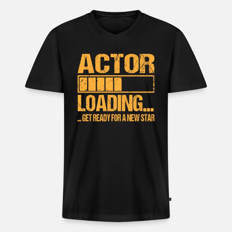 Schauspieler loading Schauspieler Ausbildung - Männer Premium Bio T-Shirt mit V-Ausschnitt - Schwarz