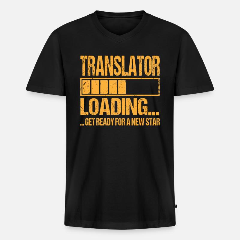 Übersetzer loading Übersetzer Ausbildung - Männer Premium Bio T-Shirt mit V-Ausschnitt - Schwarz