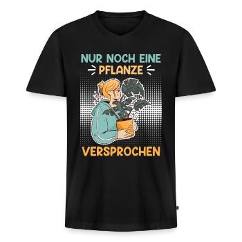 Nur noch eine Pflanze Garten Gärtner - Männer Premium Bio T-Shirt mit V-Ausschnitt - Schwarz - Vorne - Nico (187cm)