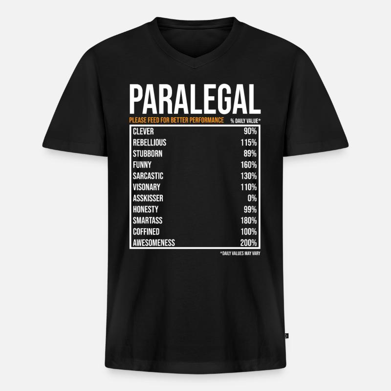 Rechtsanwaltsfachangestellte - Männer Premium Bio T-Shirt mit V-Ausschnitt - Schwarz
