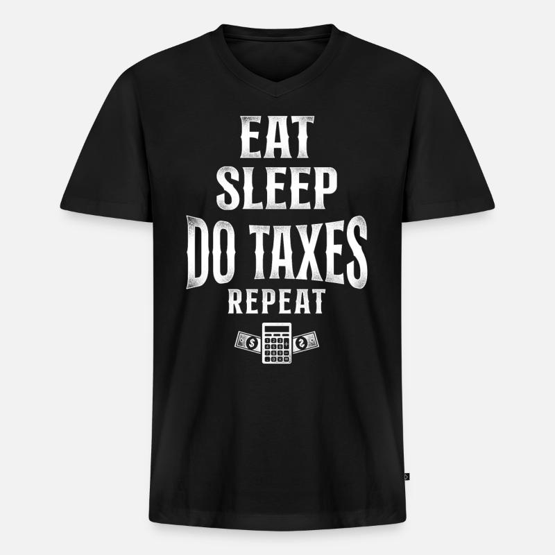 Comptable Comptable Comptable Comptabilité - T-shirt encolure en V Premium bio Homme - noir