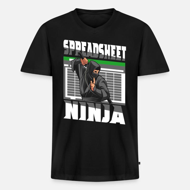 Comptable Comptable Comptable Comptabilité - T-shirt encolure en V Premium bio Homme - noir