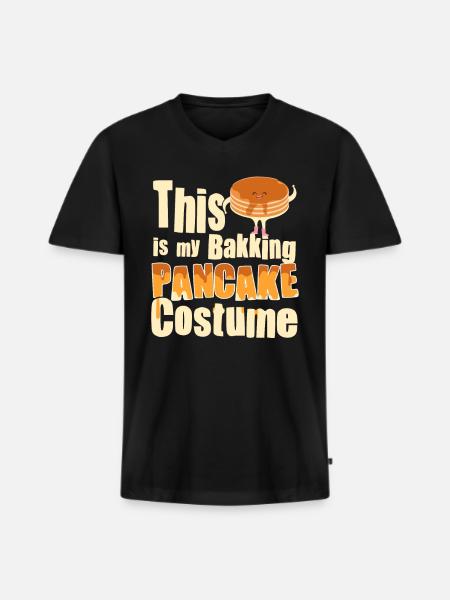 Pancake Baking Costume - Funny Pancake - Men's Premium Organic T-shirt with V-neck - black