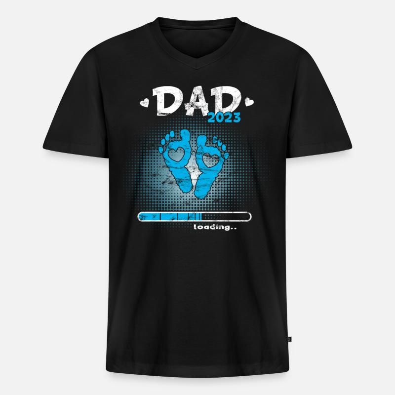 Schwangerschaft Junge Oder Mädchen 2023 - Männer Premium Bio T-Shirt mit V-Ausschnitt - Schwarz