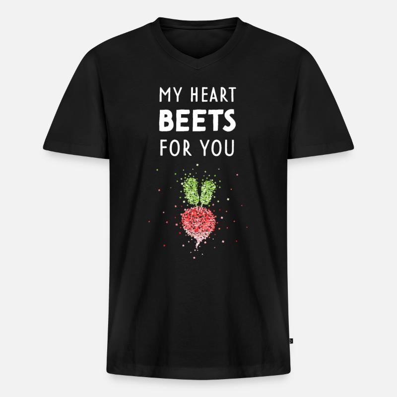 Radieschen Beet Kostümersatz Karneval Fasching - Männer Premium Bio T-Shirt mit V-Ausschnitt - Schwarz