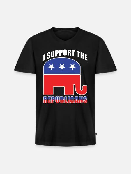 Republican Usa Support - Men's Premium Organic T-shirt with V-neck - black