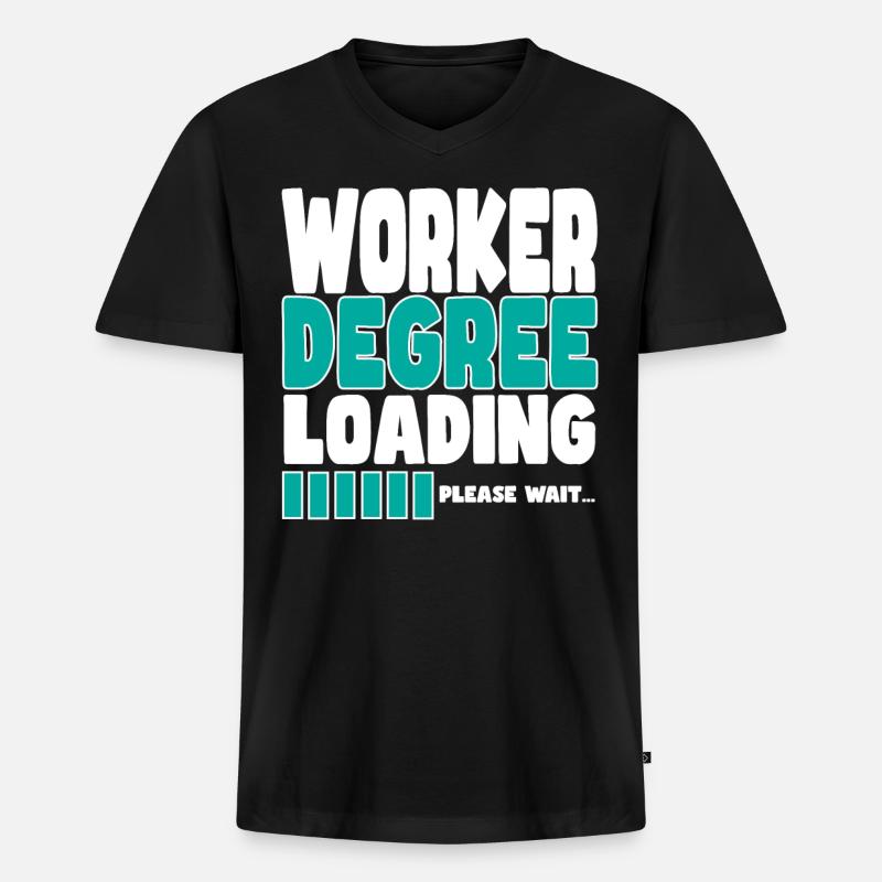 Arbeiter lädt Ausbildung - Männer Premium Bio T-Shirt mit V-Ausschnitt - Schwarz