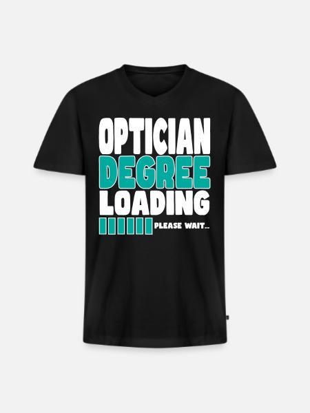 Optician invites training - Men's Premium Organic T-shirt with V-neck - black