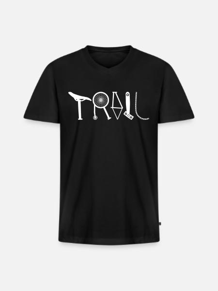 Enduro VTT VTT Équitation - T-shirt encolure en V Premium bio Homme - noir