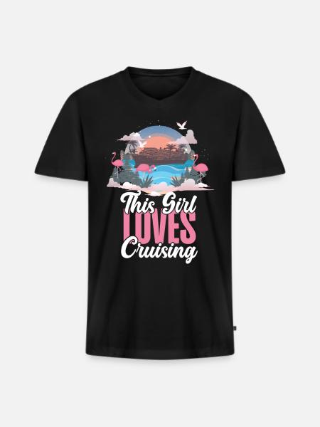 Cruise Ship Vacation Girl This - Men's Premium Organic T-shirt with V-neck - black