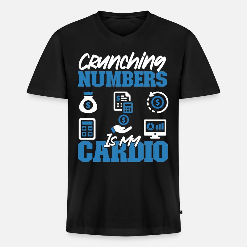 Comptable Comptable Comptable - T-shirt encolure en V Premium bio Homme - noir