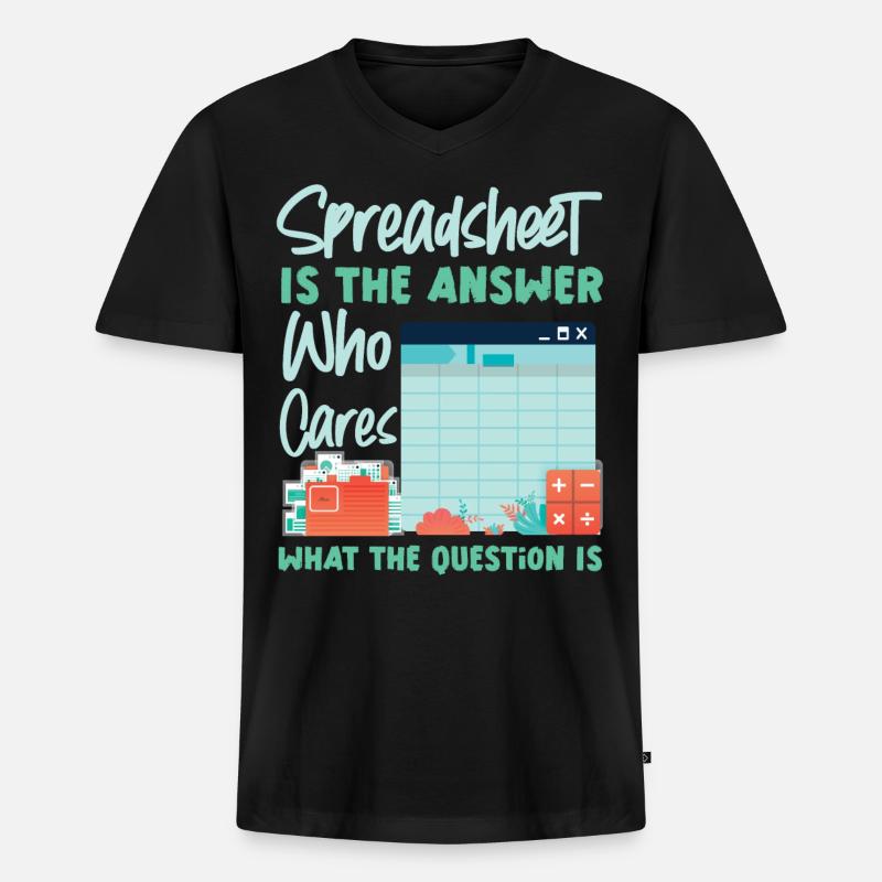 Comptable Comptable Comptable - T-shirt encolure en V Premium bio Homme - noir