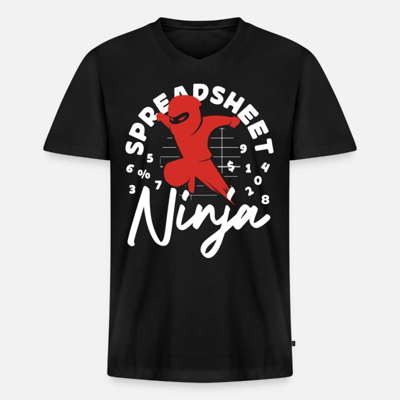 Comptable Comptable Comptable - T-shirt encolure en V Premium bio Homme - noir