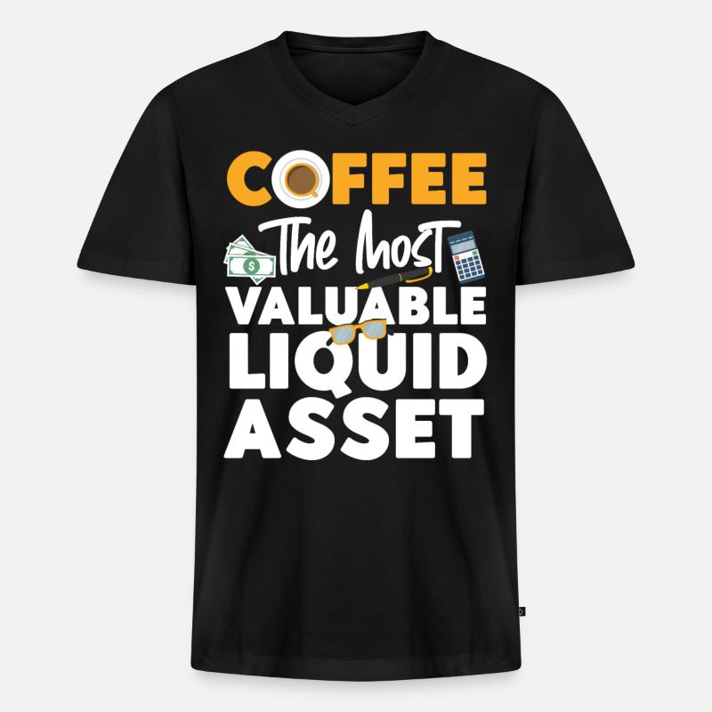 Comptable Comptable Comptable - T-shirt encolure en V Premium bio Homme - noir