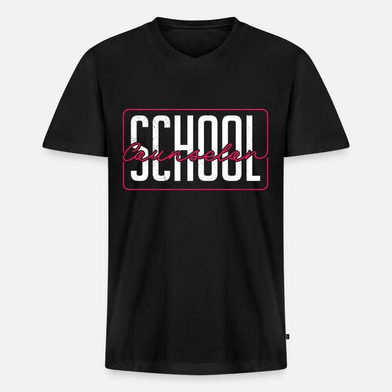 Schulbegleitung Schulberatung Schulbegleiter - Männer Premium Bio T-Shirt mit V-Ausschnitt - Schwarz
