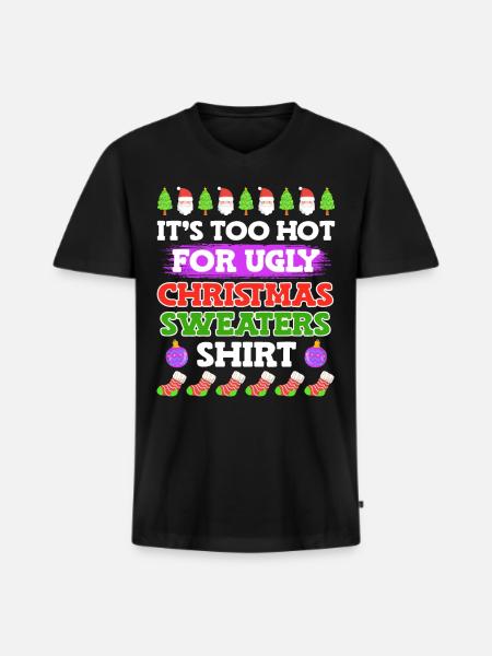 Noël moche - T-shirt encolure en V Premium bio Homme - noir