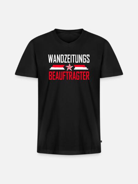wandzeitungsbeauftragter - Männer Premium Bio T-Shirt mit V-Ausschnitt - Schwarz