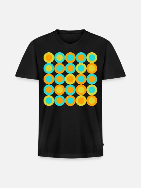geometric patterns - Männer Premium Bio T-Shirt mit V-Ausschnitt - Schwarz