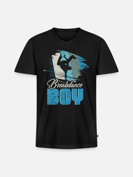 Breakdance Young Breakdancers Dancing - Men's Premium Organic T-shirt with V-neck - black