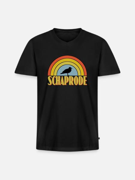 Schaprode - Männer Premium Bio T-Shirt mit V-Ausschnitt - Schwarz
