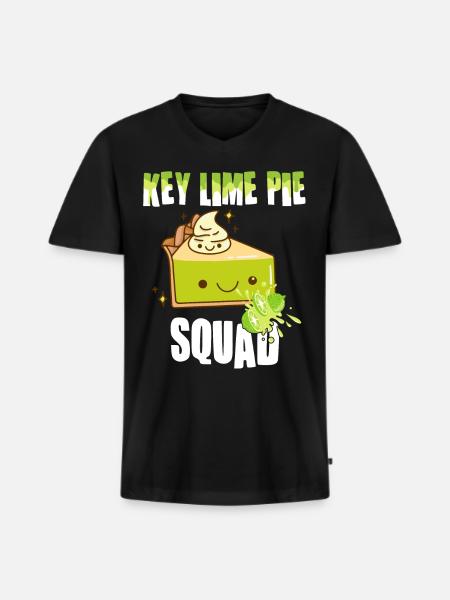 Funny Lemon Cake Design - Men's Premium Organic T-shirt with V-neck - black