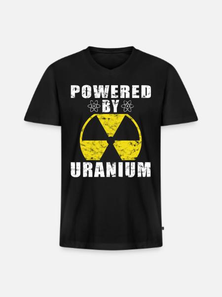 Kernkraft - Stolzer Nuklearingenieur - Männer Premium Bio T-Shirt mit V-Ausschnitt - Schwarz
