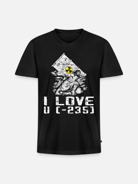 Kernkraft - Stolzer Nuklearingenieur - Männer Premium Bio T-Shirt mit V-Ausschnitt - Schwarz