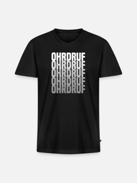 Ohrdruf - Männer Premium Bio T-Shirt mit V-Ausschnitt - Schwarz