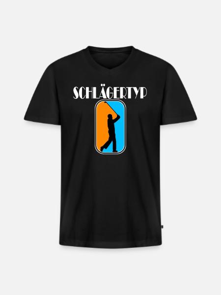 golf schlägertyp Golf - Männer Premium Bio T-Shirt mit V-Ausschnitt - Schwarz