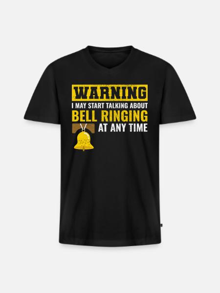 Bell Ringer Ringing Collector Campanologist Funny - Men's Premium Organic T-shirt with V-neck - black