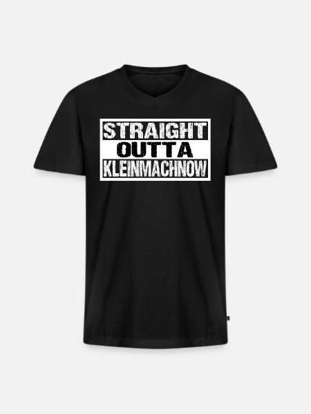 Kleinmachnow - Männer Premium Bio T-Shirt mit V-Ausschnitt - Schwarz