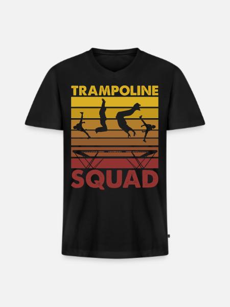 Trampoline Squad - Men's Premium Organic T-shirt with V-neck - black