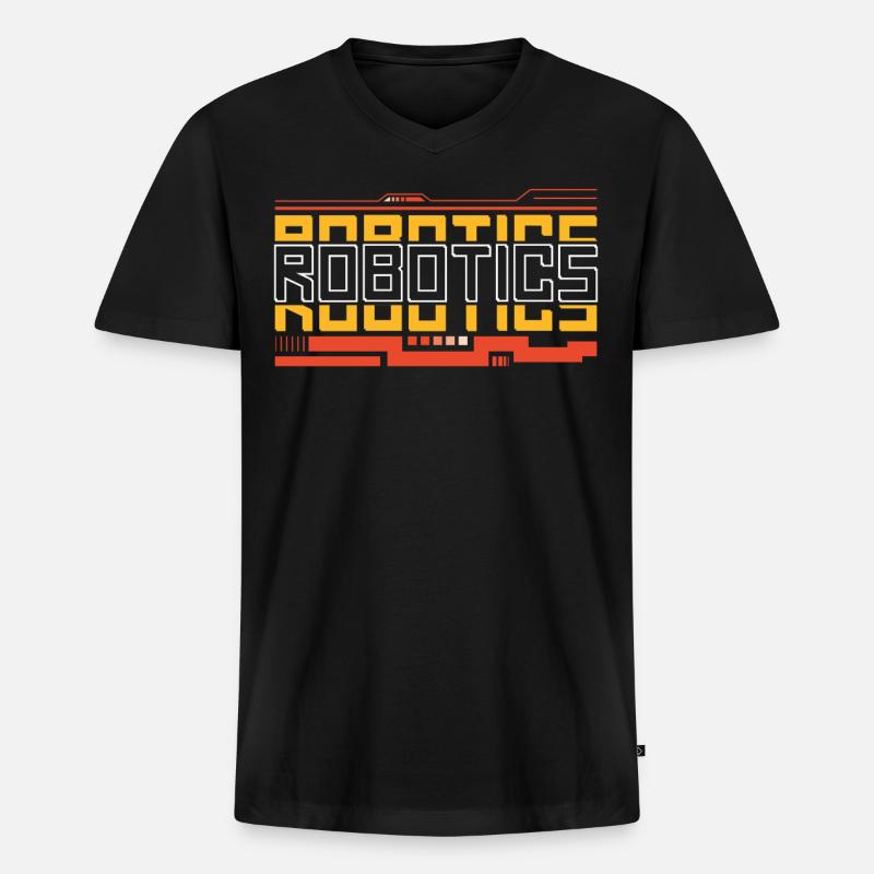 Robot Robotics Engineer Robotics - Men's Premium Organic T-shirt with V-neck - black