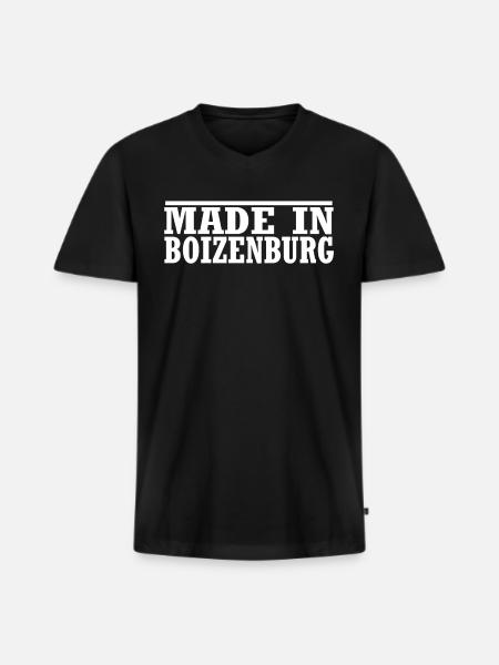 Boizenburg - Männer Premium Bio T-Shirt mit V-Ausschnitt - Schwarz