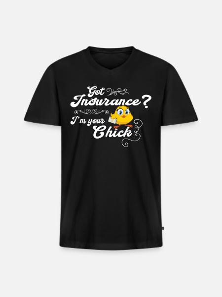 Lustiger Versicherungsvertriebsvertreter - Männer Premium Bio T-Shirt mit V-Ausschnitt - Schwarz