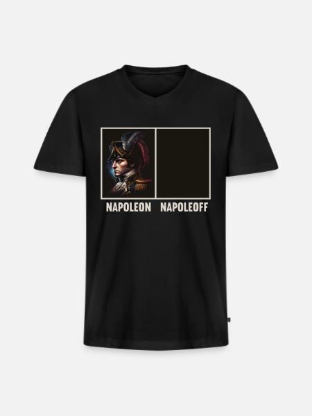 Napoleon Napoleoff Merry Napoleon Bonaparte - Men's Premium Organic T-shirt with V-neck - black