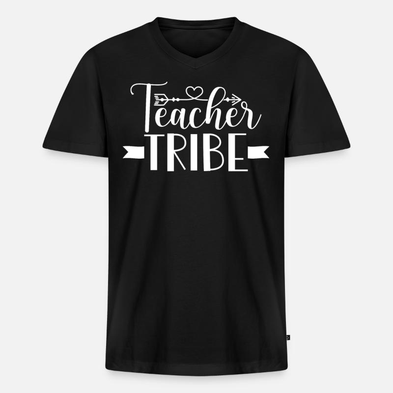 Conception de groupes d’enseignants - T-shirt encolure en V Premium bio Homme - noir