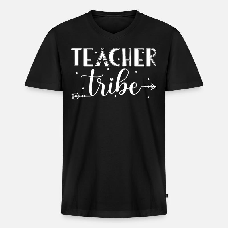 Conception de groupes d’enseignants - T-shirt encolure en V Premium bio Homme - noir