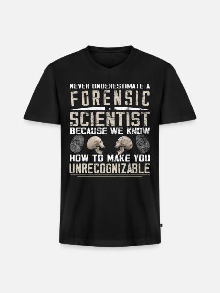 Criminologist - Forensic Science - Men's Premium Organic T-shirt with V-neck - black