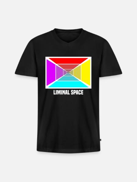 Liminal Spaces - Männer Premium Bio T-Shirt mit V-Ausschnitt - Schwarz