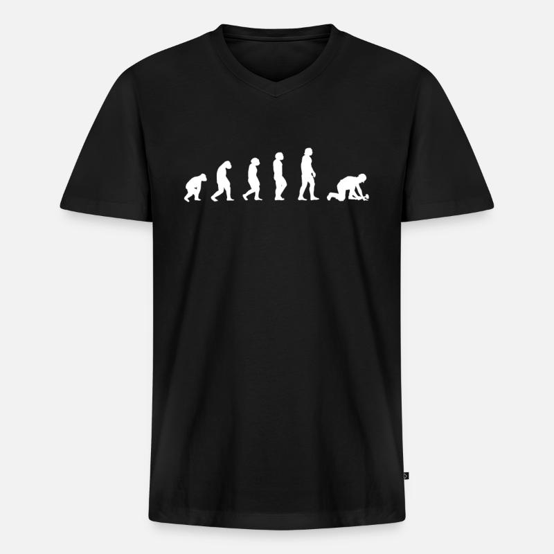 Parquet Layer Evolution Tiler - Men's Premium Organic T-shirt with V-neck - black