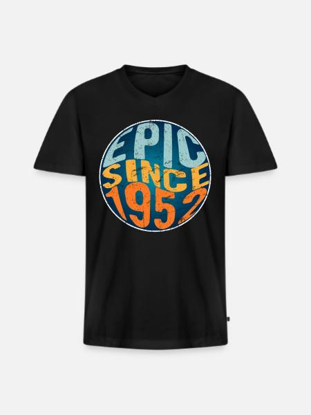 Epic since 1952 - Men's Premium Organic T-shirt with V-neck - black