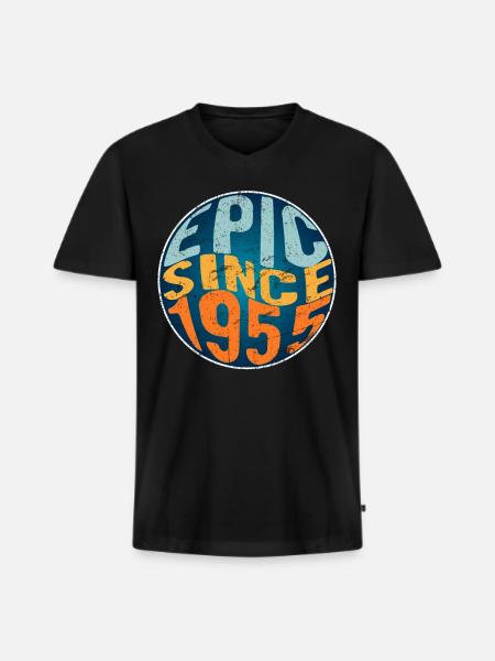 Epic since 1955 - Men's Premium Organic T-shirt with V-neck - black