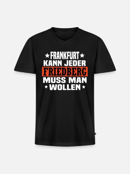 Friedberg in Hessen - Männer Premium Bio T-Shirt mit V-Ausschnitt - Schwarz